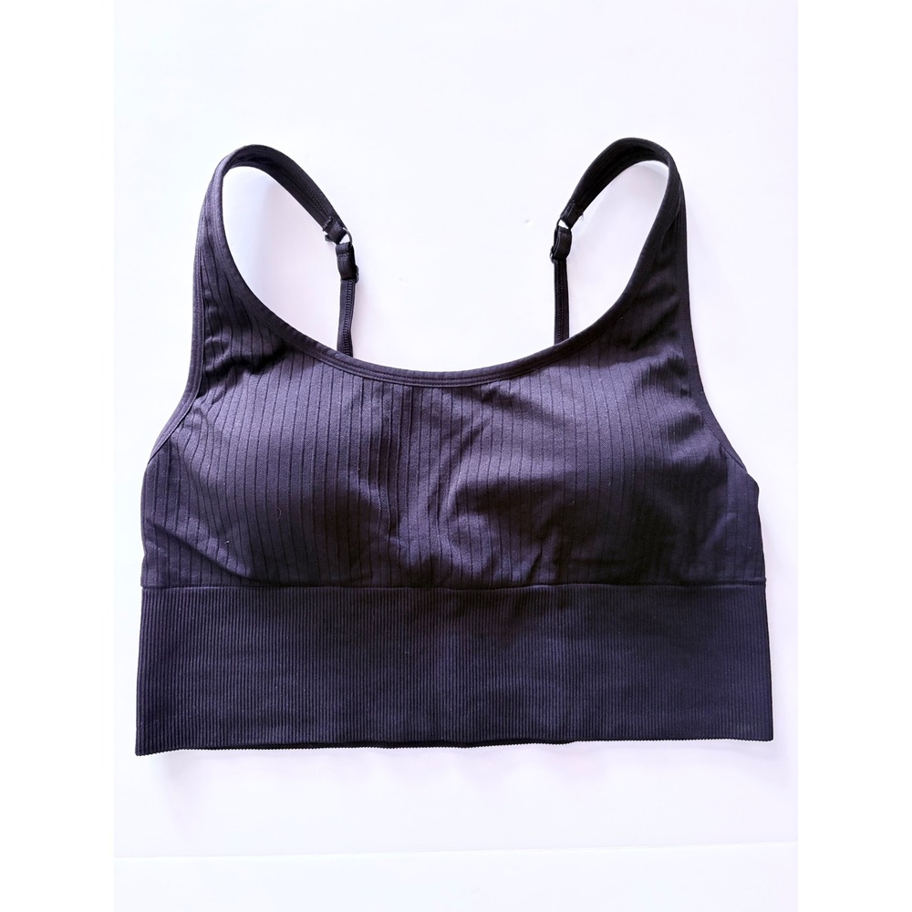 Pink Active Victoria Secret Seamless Lightly Lined Ribbed Sports Bra Black XL
